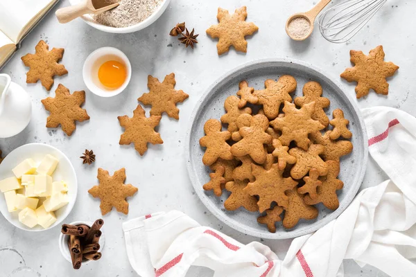 Navidad Navidad Año Nuevo Fondo Culinario Para Hornear Receta Cocina —  Fotos de Stock