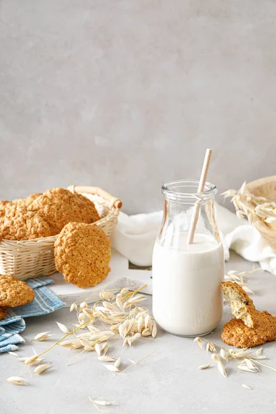 Leite Aveia Bebida Leite Alternativa Vegetariana Deliciosa Saudável Leite Não — Fotografia de Stock