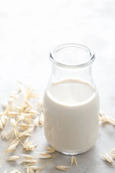 Hafermilch Leckeres Und Gesundes Vegetarisches Milchgetränk Nicht Milchprodukte — Stockfoto