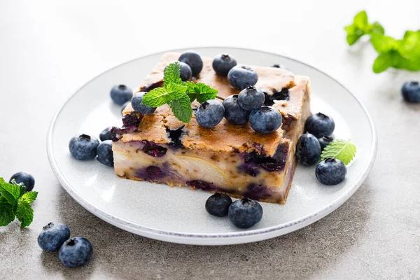 Blueberry Pear Pie Fresh Berries — Stock Photo, Image
