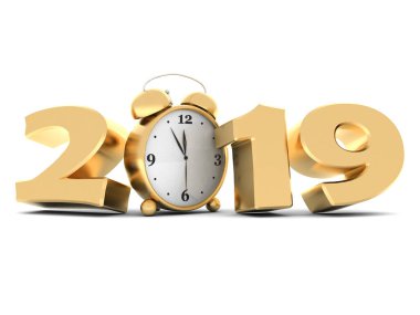 New Year's Eve ve Noel olduğunu en iyi tatil. 3D çizim