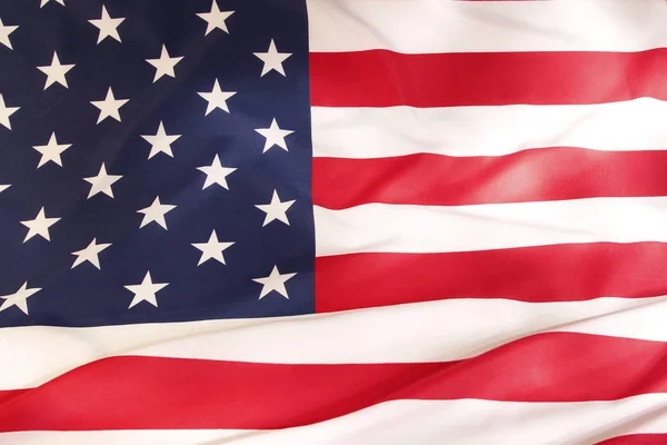 Dalgalanan Amerikan Bayrağına Yakın Çekim — Stok fotoğraf