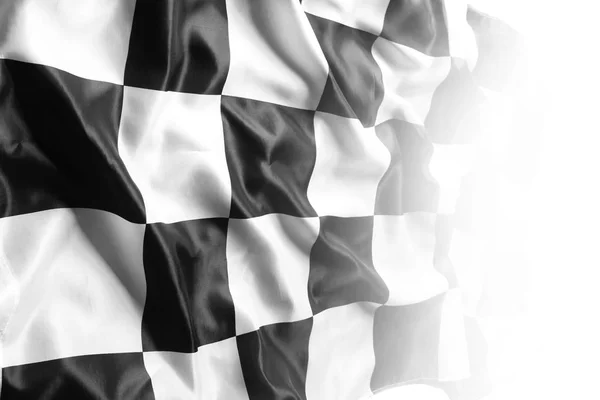 Kostkovaná Černobílá Závodní Vlajka — Stock fotografie