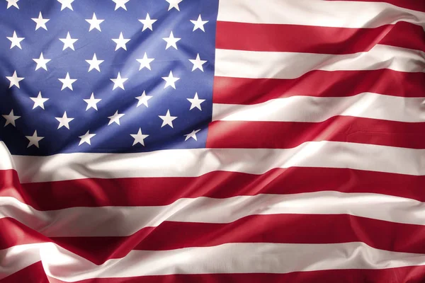Närbild Krusade Amerikanska Flaggan — Stockfoto