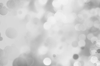 Ufuk bokeh arka plan gri ve beyaz daireler soyut