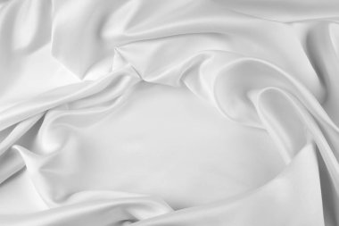 Portre sakinleştirmek beyaz ipek kumaş