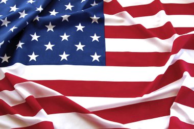 Dalgalanan Amerikan bayrağına yakın çekim