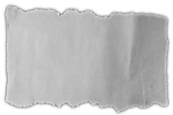 Stück Zerrissenes Papier Auf Blankem Hintergrund — Stockfoto