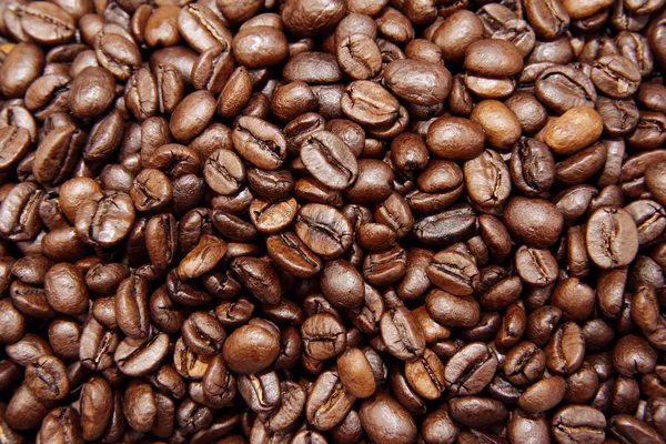 Nahaufnahme Von Gerösteten Kaffeebohnen — Stockfoto