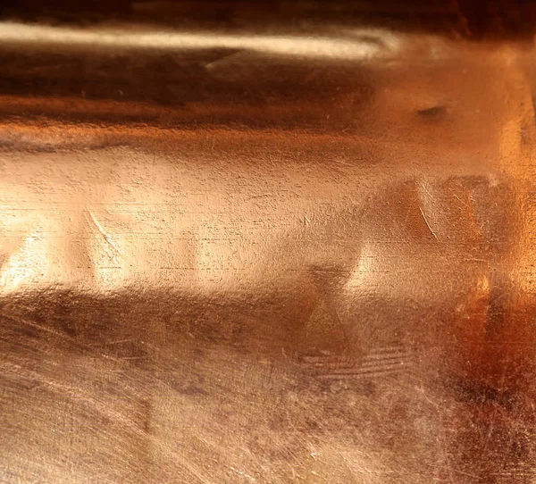 Scratched Texture Copper Plating Background Close — Stock Photo, Image