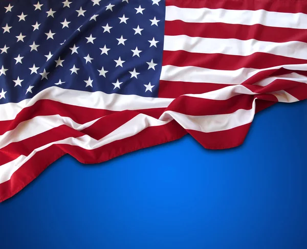 American Flag Blue Background — Stock Photo, Image