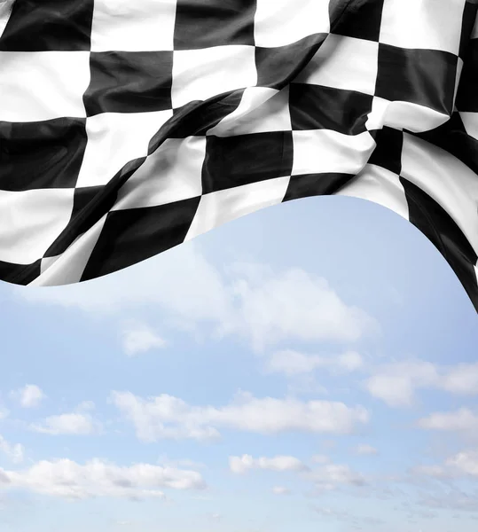 Checkered Flag Blue Sky — Stock Photo, Image