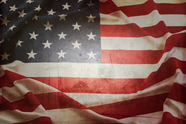 Closeup Grunge American Flag — Stock Photo, Image