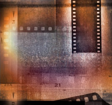 Negatif çerçeve arka plan film şeritleri