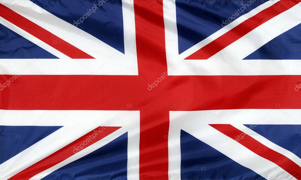 Closeup of Union Jack flag 