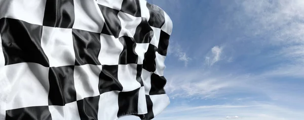 Шахматный Флаг Голубое Небо — стоковое фото