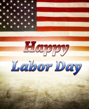 Amerikan bayrağı. İşçi Bayramı kutlu olsun.