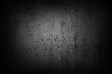 Gri beton duvar. Karanlık kenarları