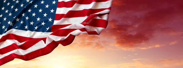 American Flag Sky — Stock Photo, Image