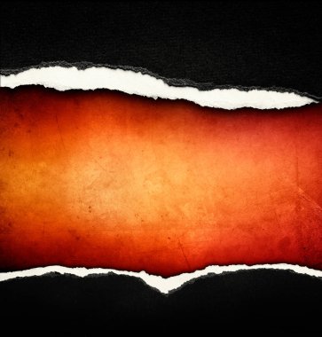 Turuncu arka plan, kopya için alan kağıt yırtık