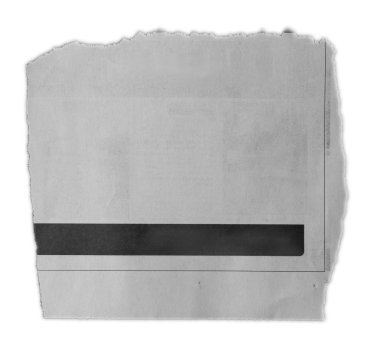 Düz arkaplanda yırtık bir kağıt parçası 