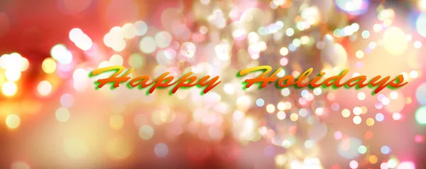 Happy Holidays Colorful Blurred Circles Background — Stock Photo, Image