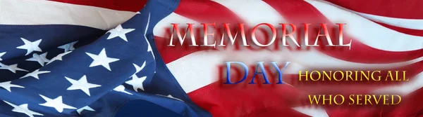 Memorial Day American Flag Banner — Stock Photo, Image