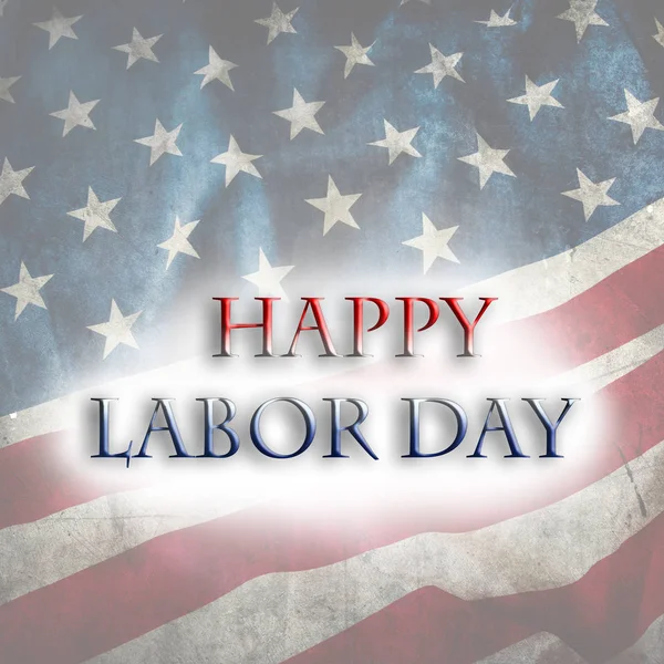Bandeira Americana Feliz Dia Trabalhador — Fotografia de Stock