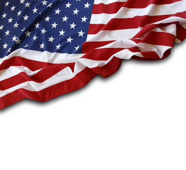 白地にアメリカ国旗の閉鎖 — ストック写真