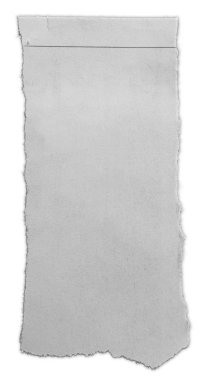 Düz arkaplanda yırtık bir kağıt parçası 