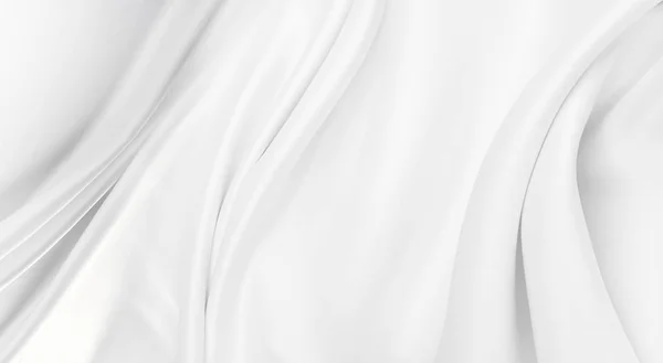 波状の白シルク生地のクローズ アップ — ストック写真