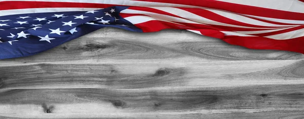 Bandiera Americana Tavole Legno — Foto Stock