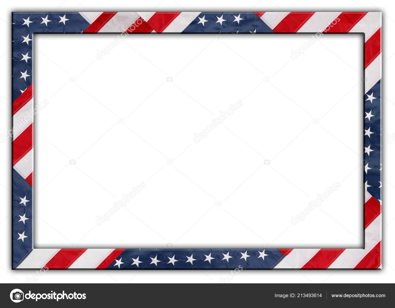 American Flag Frame Border White Stock Photo Stillfx
