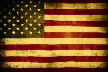 Grunge Amerikan bayrağına yakın çekim