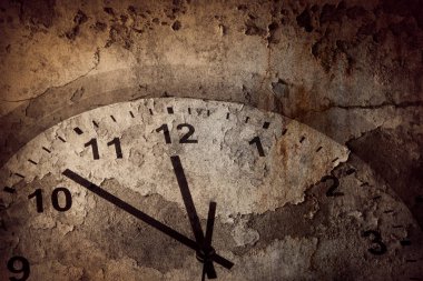 grunge saat yüzünü elleri closeup