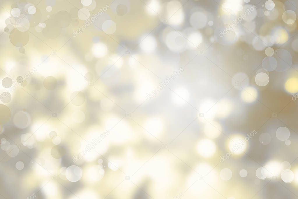Yellow and gold abstract circles Christmas background