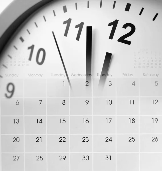 Cara Del Reloj Calendario Compuesto — Foto de Stock