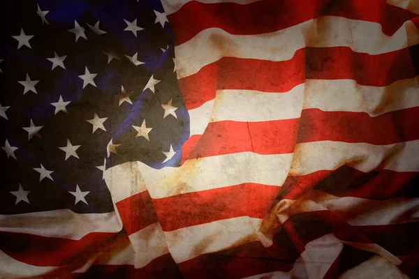Grunge Amerikai Zászló Közelsége — Stock Fotó