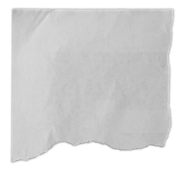 Piece Torn Paper Isolated Plain Background — Stock Photo, Image