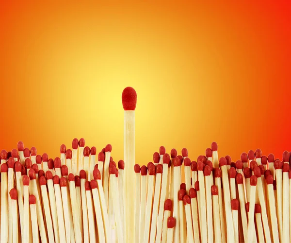 One Match Standing Out Crowd — Stock Photo, Image
