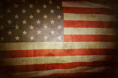 Grunge Amerikan bayrağına yakın çekim