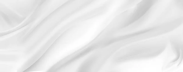 波状の白シルク生地のクローズ アップ — ストック写真