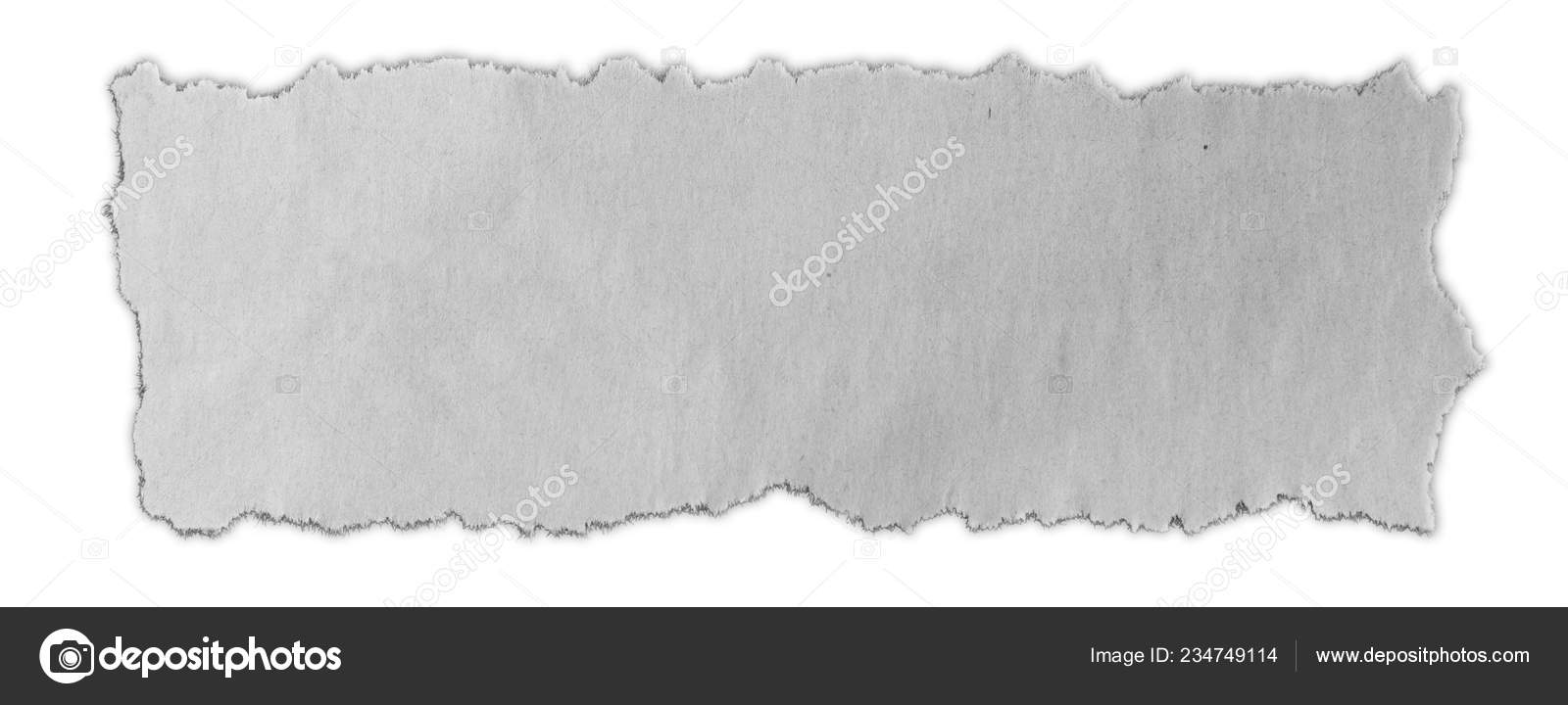 Pedaço Papel Rasgado Isolado Sobre Fundo Liso — Foto © stillfx #234749114, image size:1600x720