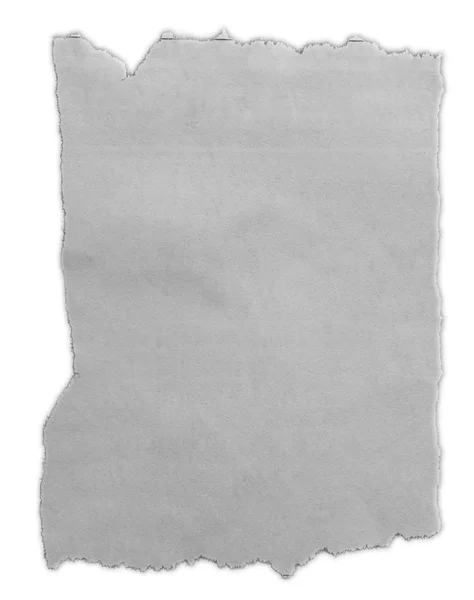 Morceau Papier Déchiré Isolé Sur Fond Plat — Photo