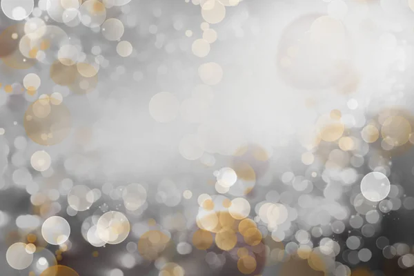 White Gold Abstract Circles Christmas Background — Stock Photo, Image