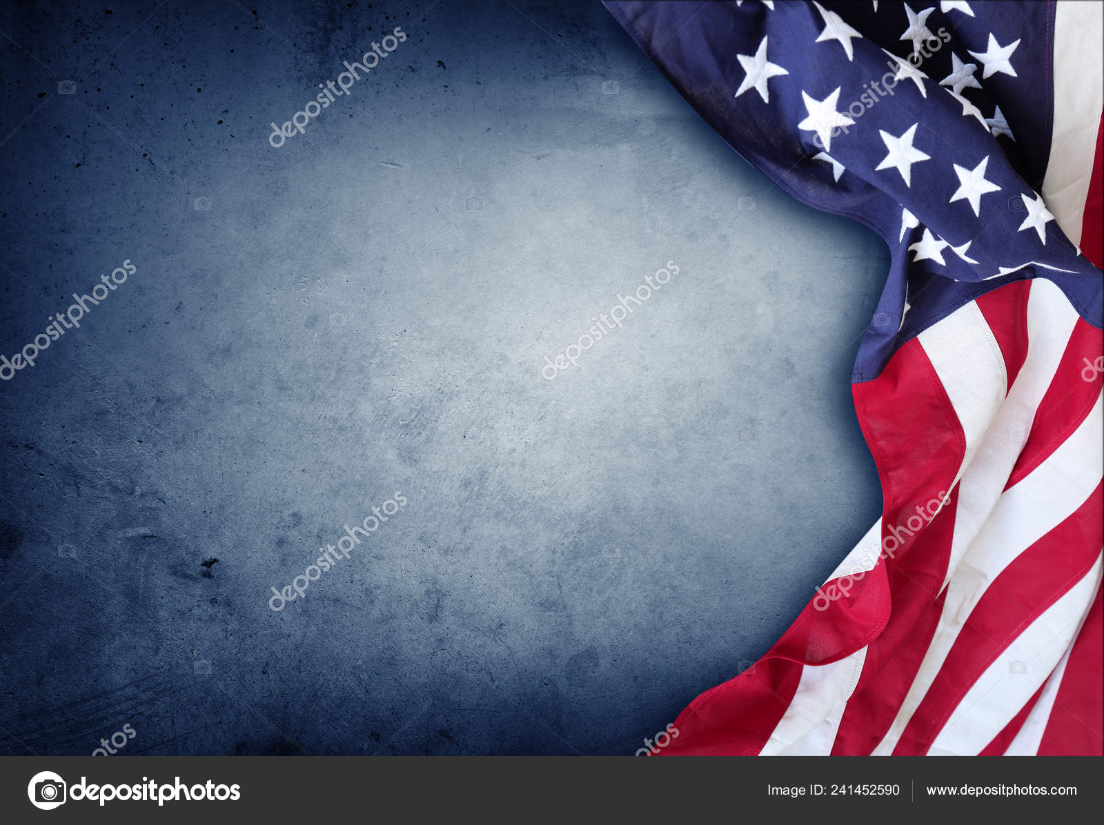 American Flag Blue Background Stock Photo by ©stillfx 241452590