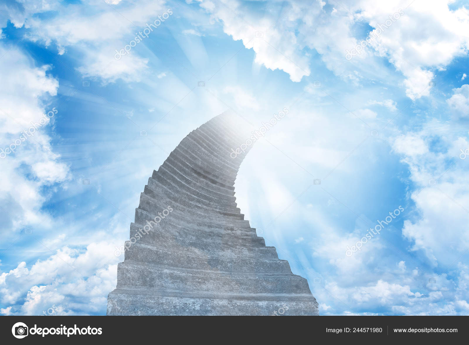 Stairs In Sky Stock Photo - Download Image Now - Heaven, Sky