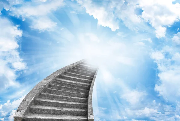 Stairs leading up to sky. Stairway to heaven