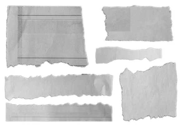 Kousky Roztrhaného Papíru Hladkém Pozadí — Stock fotografie