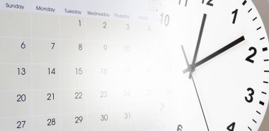 Saat yüzü ve takvim bileşimi